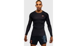 Venum Thunder Dragon Long Sleeve Rashguard - Black/Grey/Copper
