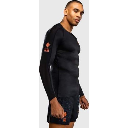 Venum Thunder Dragon marškinėliai ilgomis rankovėmis Rashguard - Black/Grey/Copper