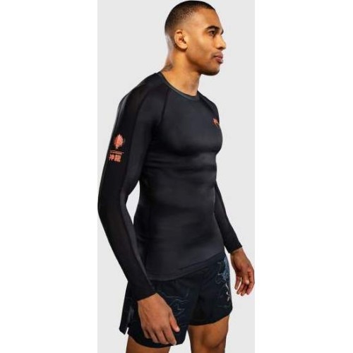 Venum Thunder Dragon marškinėliai ilgomis rankovėmis Rashguard - Black/Grey/Copper