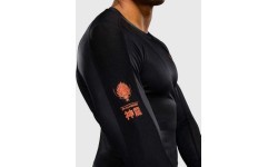 Venum Thunder Dragon Long Sleeve Rashguard - Black/Grey/Copper