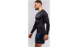 Venum Thunder Dragon Long Sleeve Rashguard - Black/Royal Blue