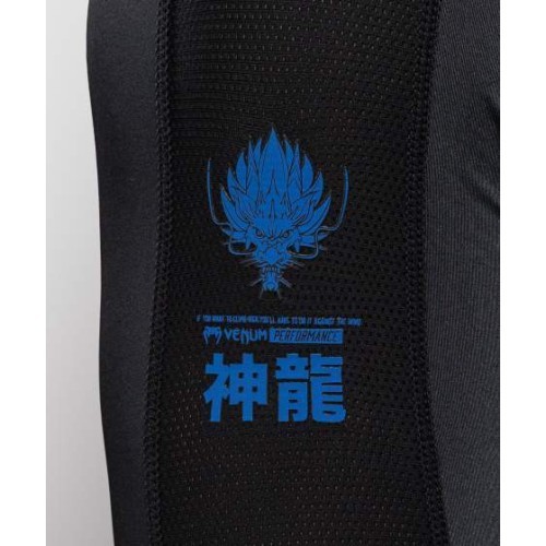 Venum Thunder Dragon Long Sleeve Rashguard - Black/Royal Blue