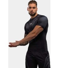 Рашгард Venum Streamline с коротким рукавом – чёрный/белый