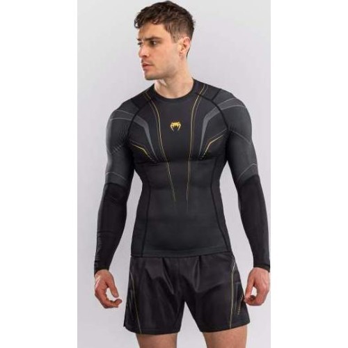 Гидромайка с длинным рукавом Venum Streamline, чёрно-золотая