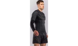 Venum Streamline Long Sleeve Rashguard - Black/Gold