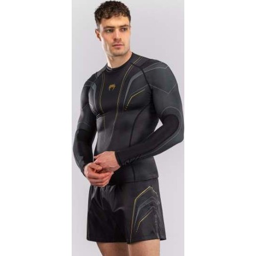 Гидромайка с длинным рукавом Venum Streamline, чёрно-золотая