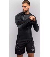 Venum Streamline Long Sleeve Rashguard - Black/White