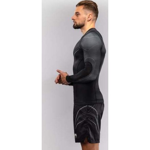 Venum Streamline Long Sleeve Rashguard - Black/White