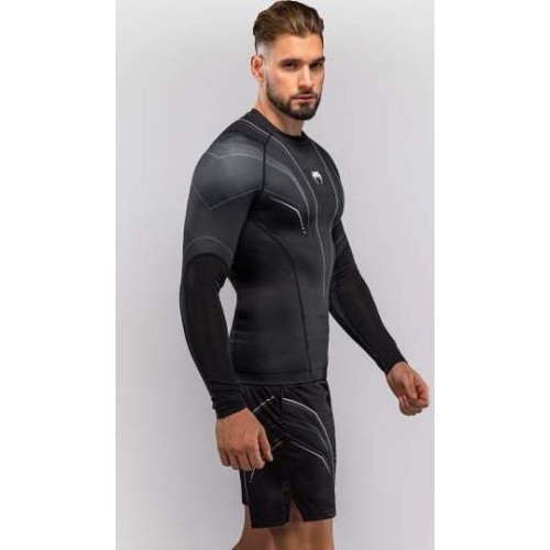 Venum Streamline Long Sleeve Rashguard - Black/White