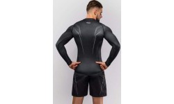 Рашгард Venum Streamline с длинным рукавом, чёрно-белый