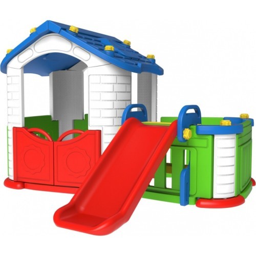 Garden house with a slide Blue
