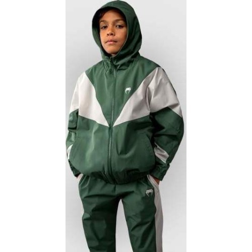 Venum Vectra Kids Track Jackets - Forest Green/ Off White