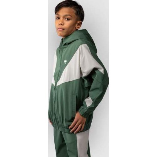 Venum Vectra Kids Track Jackets - Forest Green/ Off White