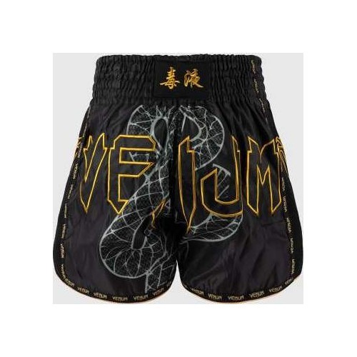 Venum Serpenti Muay Thai Shorts - Black/Silver/Gold