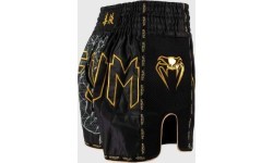 Venum Serpenti Muay Thai šortai - juoda/sidabrinė/auksinė