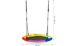 Garden swing stork's nest 100cm colorful ECOTOYS