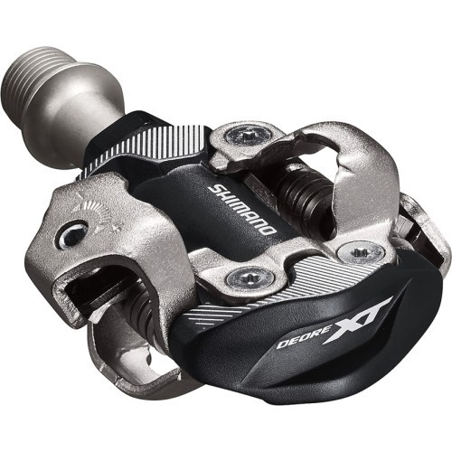 SHIMANO XT M8100 pedals with cleats, black