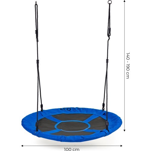 Sodo sūpynės gandro lizdas 100 cm mėlynos ECOTOYS