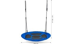 Sodo sūpynės gandro lizdas 100 cm mėlynos ECOTOYS