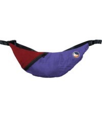Perdirbta rankinė per petį Upcycled, violetinė / bordo