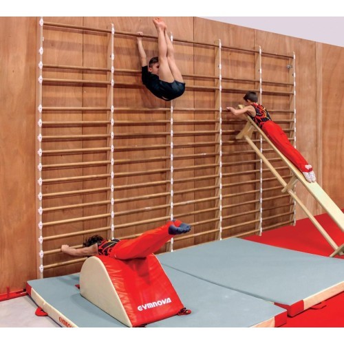 Medinės gimnastikos sienelės, 5 asmenų komplektas - ilgis 403 cm
