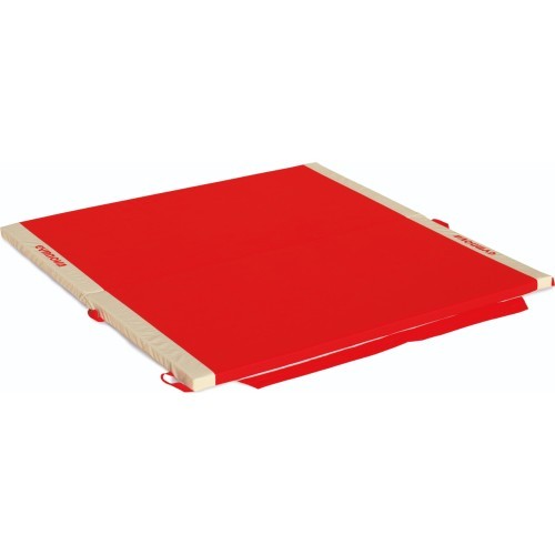 Sulankstomas gimnastikos takelis su šoninėmis tvirtinimo juostomis, 200 x 200 x 5 cm