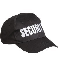 Juoda beisbolo kepuraitė su siuvinėjimu „SECURITY“