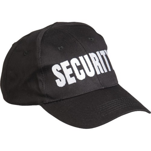 Juoda beisbolo kepuraitė su siuvinėjimu „SECURITY“