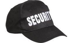Juoda beisbolo kepuraitė su siuvinėjimu „SECURITY“
