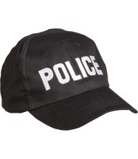 Чёрная бейсболка с надписью «POLICE»
