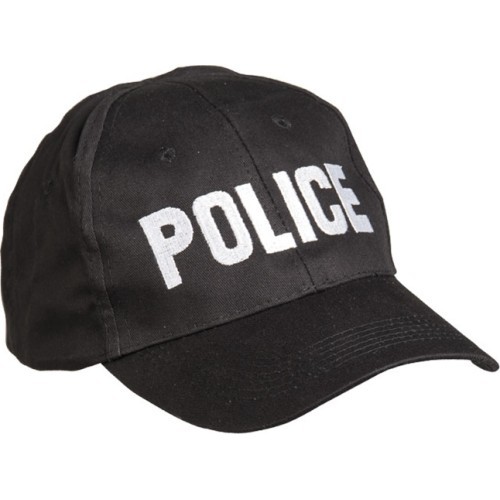 Чёрная бейсболка с надписью «POLICE»