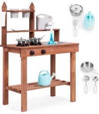 Детская уличная грязевая кухня из еловой древесины ECOTOYS