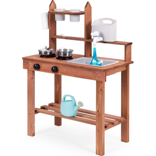Детская уличная грязевая кухня из еловой древесины ECOTOYS