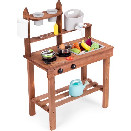 Детская уличная грязевая кухня из еловой древесины ECOTOYS