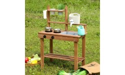 Детская уличная грязевая кухня из еловой древесины ECOTOYS