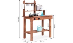 Детская уличная грязевая кухня из еловой древесины ECOTOYS