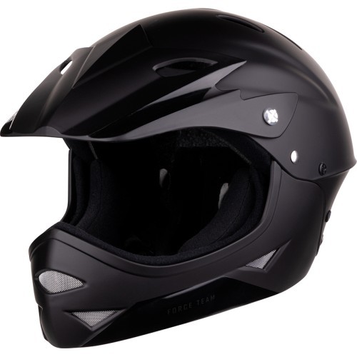 Vaikiškas šalmas FORCE DOWNHILL Junior // dydis S-M (54-58 cm) (juoda)