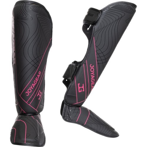 "Joya Essential Shinguards" juodai rožinės spalvos