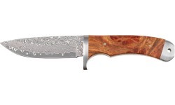 Дамасский нож FoxOutdoor с рукоятью из красного айвового дерева