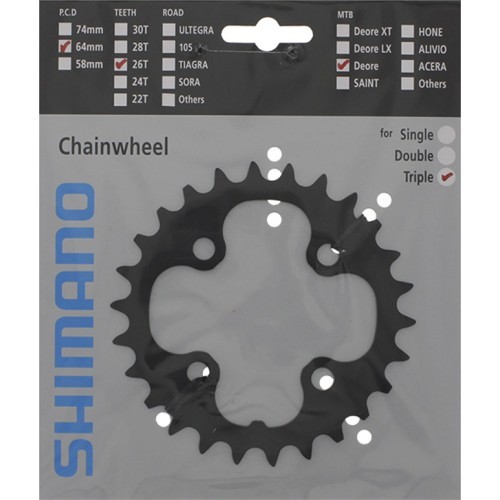 Shimano Deore M590 26T front chainring 9-speed