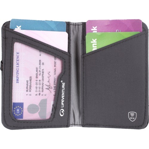 Kortelių dėklas Lifeventure RFID Recycled - Pilka