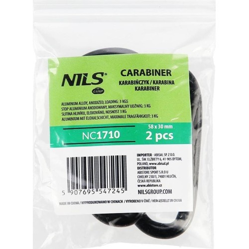 NC1710 CARABINER SET 2 PCS NILS CAMP