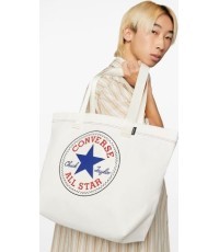 Converse Canvas Tote Bag Egret/Converse Blue White 10023817 A01