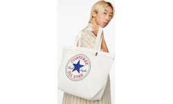 Converse Canvas Tote Bag Egret/Converse Blue White 10023817 A01