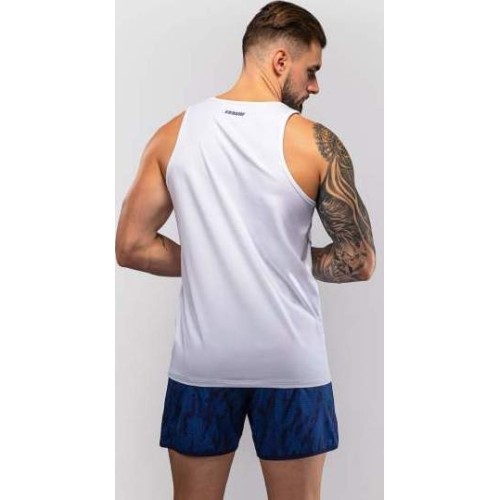 Marškinėliai be rankovių Venum Aqua Tank Top, balti/mėlyni