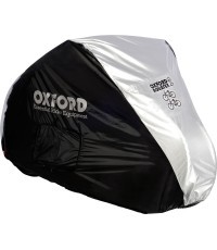 Double Bicycle Cover Oxford Aquatex (Black/Silver)