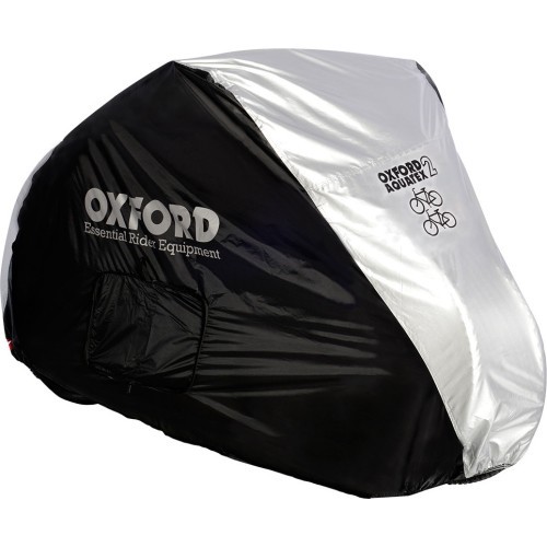 Double Bicycle Cover Oxford Aquatex (Black/Silver)