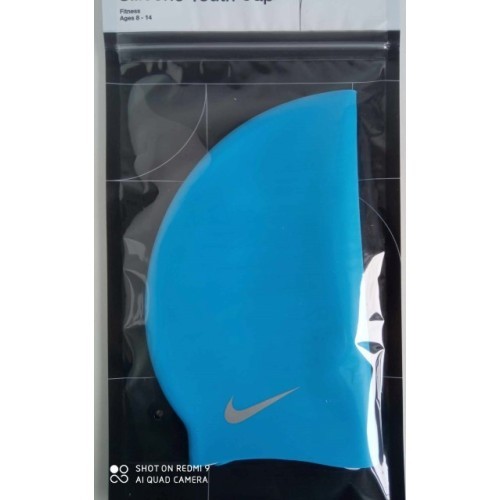 Nike Swimming Cap for Juniors Y Sld Silicone Cap Blue TESS0106 458