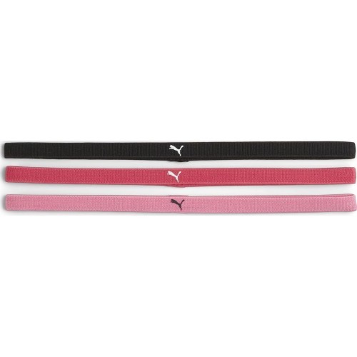 Puma Galvos Juosta AT Sportbands Womens (3pcs) Black Pink 053491 23