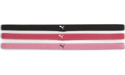 Puma Galvos Juosta AT Sportbands Womens (3pcs) Black Pink 053491 23